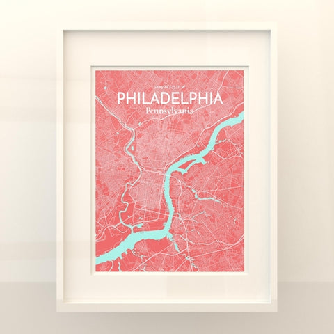 Philadelphia City Map Poster – Detailed Art Print of Philadelphia, Pennsylvania for Home Decor, Office Decor, Travel Art, and Unique Gifts