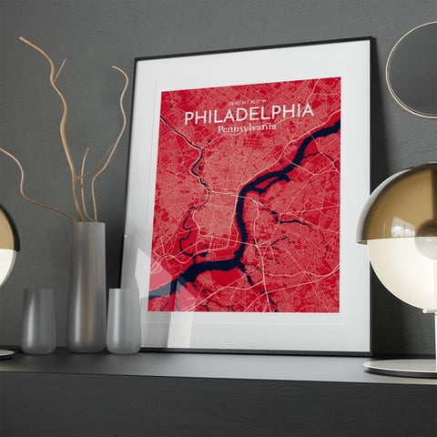 Philadelphia City Map Poster – Detailed Art Print of Philadelphia, Pennsylvania for Home Decor, Office Decor, Travel Art, and Unique Gifts