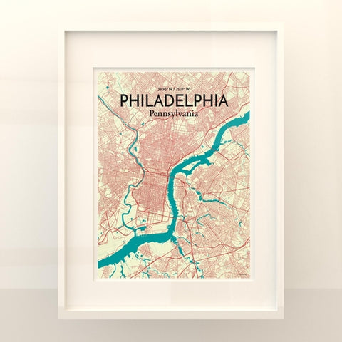 Philadelphia City Map Poster – Detailed Art Print of Philadelphia, Pennsylvania for Home Decor, Office Decor, Travel Art, and Unique Gifts