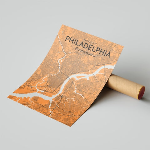 Philadelphia City Map Poster – Detailed Art Print of Philadelphia, Pennsylvania for Home Decor, Office Decor, Travel Art, and Unique Gifts