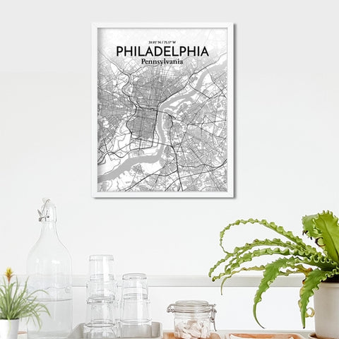 Philadelphia City Map Poster – Detailed Art Print of Philadelphia, Pennsylvania for Home Decor, Office Decor, Travel Art, and Unique Gifts