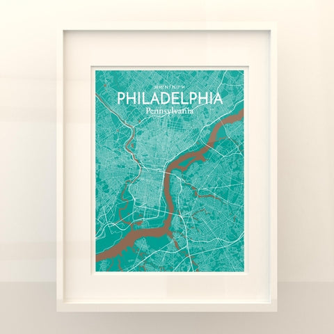 Philadelphia City Map Poster – Detailed Art Print of Philadelphia, Pennsylvania for Home Decor, Office Decor, Travel Art, and Unique Gifts