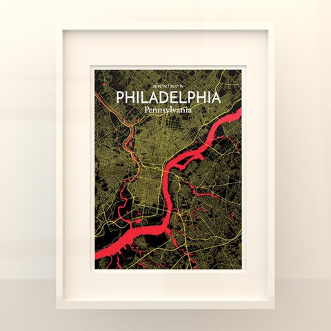 Philadelphia City Map Poster – Detailed Art Print of Philadelphia, Pennsylvania for Home Decor, Office Decor, Travel Art, and Unique Gifts