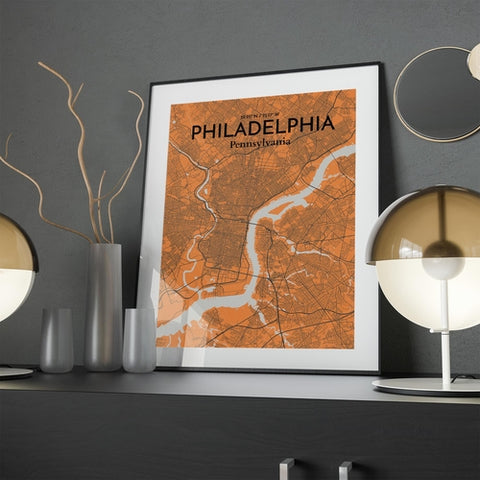 Philadelphia City Map Poster – Detailed Art Print of Philadelphia, Pennsylvania for Home Decor, Office Decor, Travel Art, and Unique Gifts