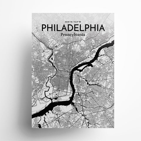 Philadelphia City Map Poster – Detailed Art Print of Philadelphia, Pennsylvania for Home Decor, Office Decor, Travel Art, and Unique Gifts