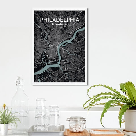 Philadelphia City Map Poster – Detailed Art Print of Philadelphia, Pennsylvania for Home Decor, Office Decor, Travel Art, and Unique Gifts