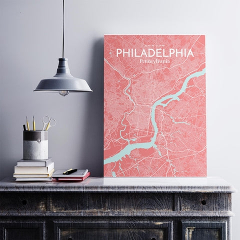 Philadelphia City Map Poster – Detailed Art Print of Philadelphia, Pennsylvania for Home Decor, Office Decor, Travel Art, and Unique Gifts