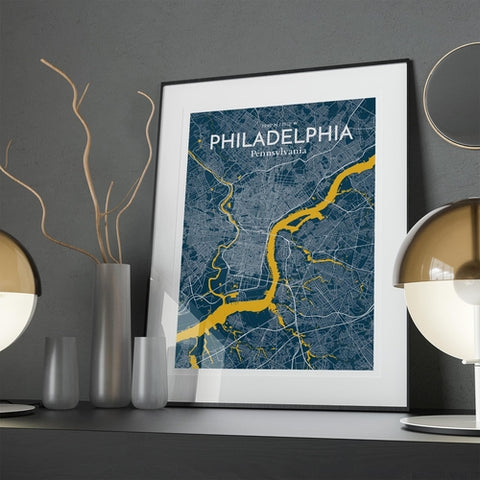 Philadelphia City Map Poster – Detailed Art Print of Philadelphia, Pennsylvania for Home Decor, Office Decor, Travel Art, and Unique Gifts