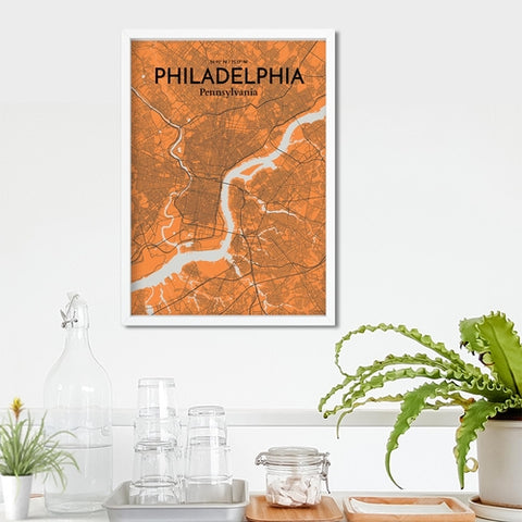 Philadelphia City Map Poster – Detailed Art Print of Philadelphia, Pennsylvania for Home Decor, Office Decor, Travel Art, and Unique Gifts