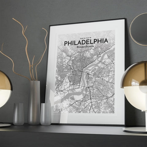 Philadelphia City Map Poster – Detailed Art Print of Philadelphia, Pennsylvania for Home Decor, Office Decor, Travel Art, and Unique Gifts