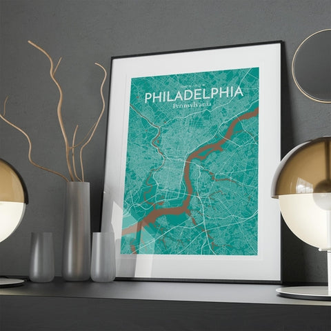 Philadelphia City Map Poster – Detailed Art Print of Philadelphia, Pennsylvania for Home Decor, Office Decor, Travel Art, and Unique Gifts