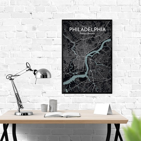 Philadelphia City Map Poster – Detailed Art Print of Philadelphia, Pennsylvania for Home Decor, Office Decor, Travel Art, and Unique Gifts