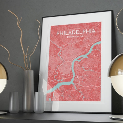 Philadelphia City Map Poster – Detailed Art Print of Philadelphia, Pennsylvania for Home Decor, Office Decor, Travel Art, and Unique Gifts