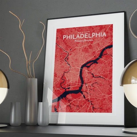 Philadelphia City Map Poster – Detailed Art Print of Philadelphia, Pennsylvania for Home Decor, Office Decor, Travel Art, and Unique Gifts