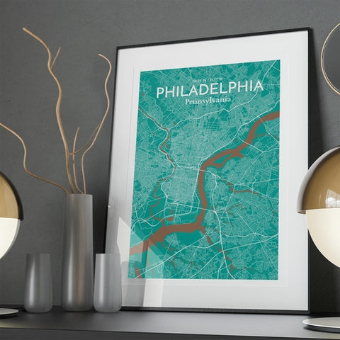 Philadelphia City Map Poster – Detailed Art Print of Philadelphia, Pennsylvania for Home Decor, Office Decor, Travel Art, and Unique Gifts