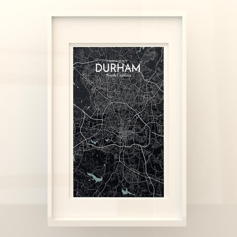 Durham North Carolina City Map Poster – Detailed Art Print of Durham, NC for Home Decor, Office Decor, Travel Art, and Unique Gifts