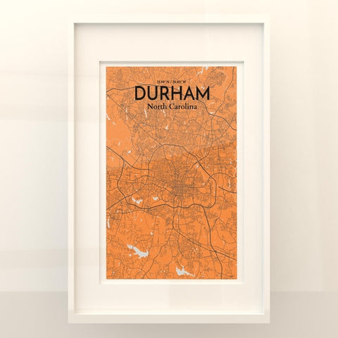 Durham North Carolina City Map Poster – Detailed Art Print of Durham, NC for Home Decor, Office Decor, Travel Art, and Unique Gifts