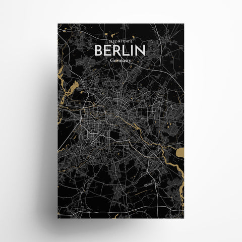 Berlin City Map Poster – Detailed Art Print of Berlin, Germany for Home Decor, Office Decor, Travel Art, and Unique Gifts