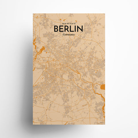 Berlin City Map Poster – Detailed Art Print of Berlin, Germany for Home Decor, Office Decor, Travel Art, and Unique Gifts