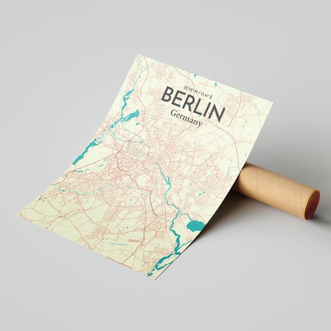 Berlin City Map Poster – Detailed Art Print of Berlin, Germany for Home Decor, Office Decor, Travel Art, and Unique Gifts