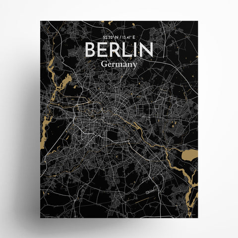 Berlin City Map Poster – Detailed Art Print of Berlin, Germany for Home Decor, Office Decor, Travel Art, and Unique Gifts