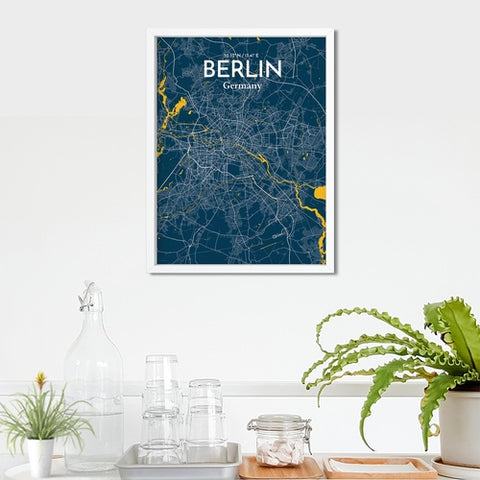 Berlin City Map Poster – Detailed Art Print of Berlin, Germany for Home Decor, Office Decor, Travel Art, and Unique Gifts