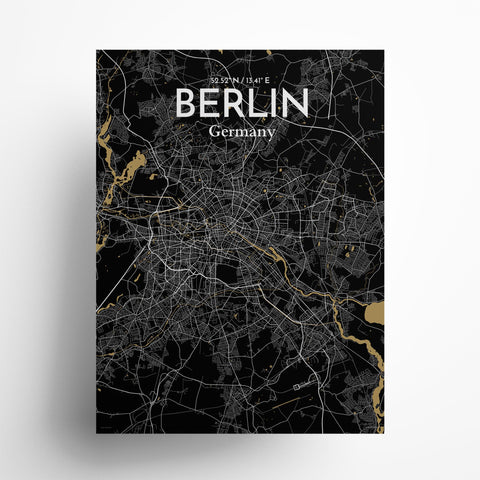 Berlin City Map Poster – Detailed Art Print of Berlin, Germany for Home Decor, Office Decor, Travel Art, and Unique Gifts