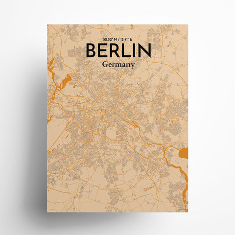 Berlin City Map Poster – Detailed Art Print of Berlin, Germany for Home Decor, Office Decor, Travel Art, and Unique Gifts