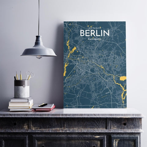 Berlin City Map Poster – Detailed Art Print of Berlin, Germany for Home Decor, Office Decor, Travel Art, and Unique Gifts