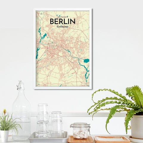 Berlin City Map Poster – Detailed Art Print of Berlin, Germany for Home Decor, Office Decor, Travel Art, and Unique Gifts