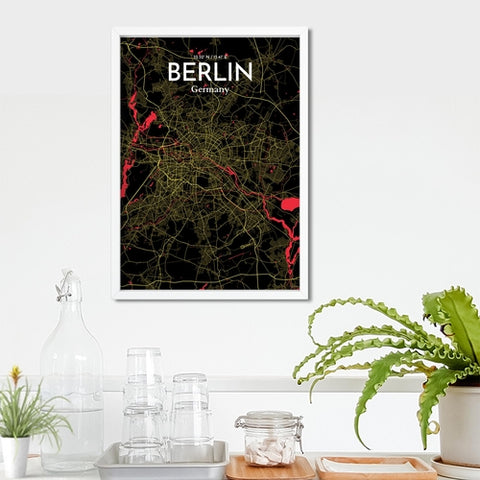 Berlin City Map Poster – Detailed Art Print of Berlin, Germany for Home Decor, Office Decor, Travel Art, and Unique Gifts