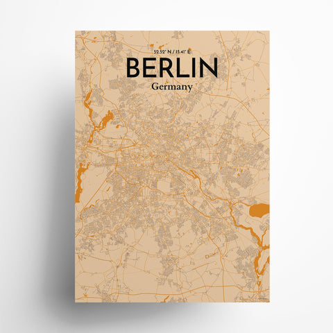 Berlin City Map Poster – Detailed Art Print of Berlin, Germany for Home Decor, Office Decor, Travel Art, and Unique Gifts