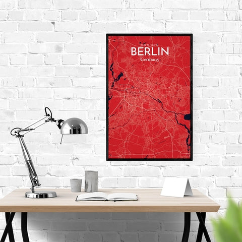 Berlin City Map Poster – Detailed Art Print of Berlin, Germany for Home Decor, Office Decor, Travel Art, and Unique Gifts