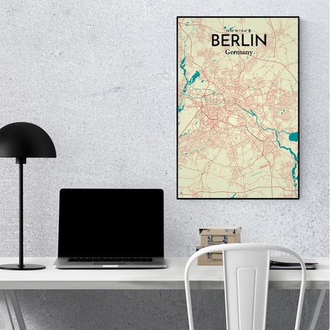 Berlin City Map Poster – Detailed Art Print of Berlin, Germany for Home Decor, Office Decor, Travel Art, and Unique Gifts