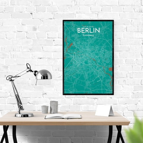 Berlin City Map Poster – Detailed Art Print of Berlin, Germany for Home Decor, Office Decor, Travel Art, and Unique Gifts