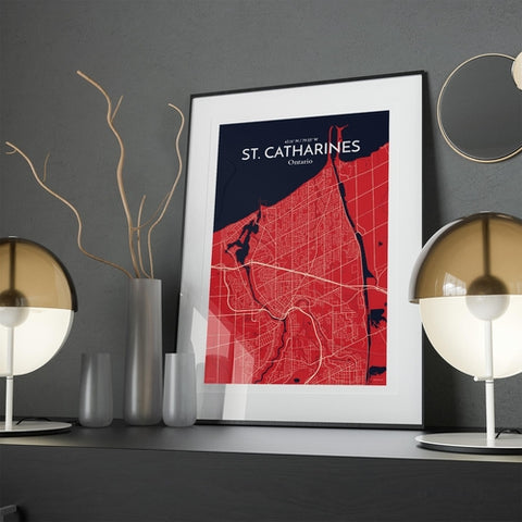 St. Catharines Ontario City Map Poster – Detailed Art Print of St. Catharines, Ontario for Home Decor, Office Decor, Travel Art, and Unique Gifts