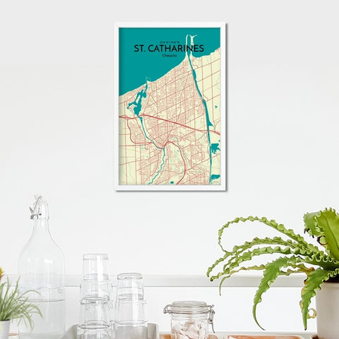 St. Catharines Ontario City Map Poster – Detailed Art Print of St. Catharines, Ontario for Home Decor, Office Decor, Travel Art, and Unique Gifts