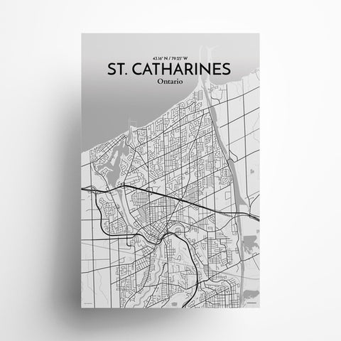 St. Catharines Ontario City Map Poster – Detailed Art Print of St. Catharines, Ontario for Home Decor, Office Decor, Travel Art, and Unique Gifts