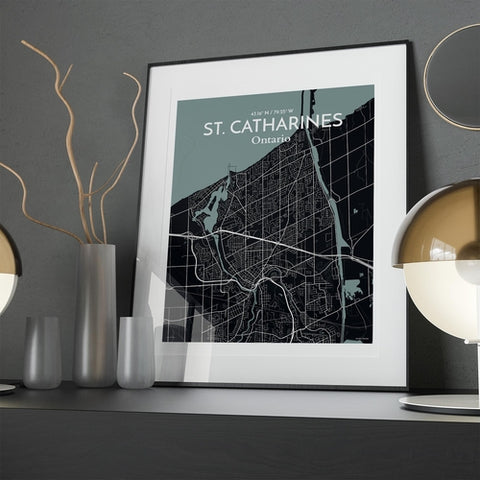 St. Catharines Ontario City Map Poster – Detailed Art Print of St. Catharines, Ontario for Home Decor, Office Decor, Travel Art, and Unique Gifts