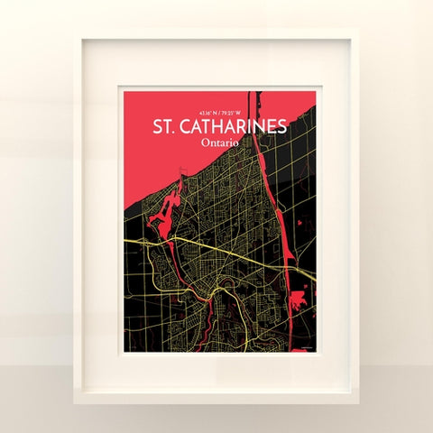 St. Catharines Ontario City Map Poster – Detailed Art Print of St. Catharines, Ontario for Home Decor, Office Decor, Travel Art, and Unique Gifts