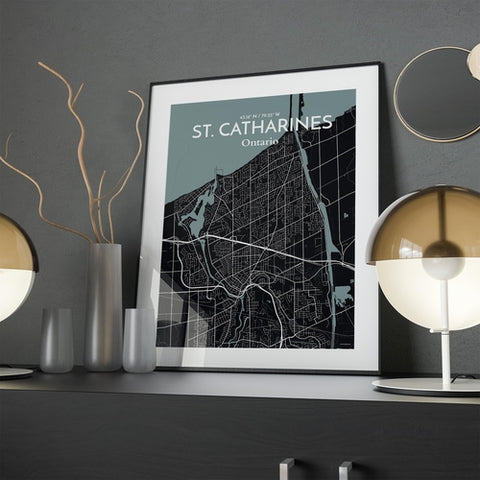 St. Catharines Ontario City Map Poster – Detailed Art Print of St. Catharines, Ontario for Home Decor, Office Decor, Travel Art, and Unique Gifts