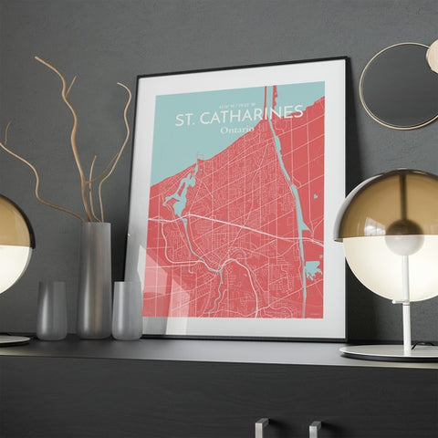 St. Catharines Ontario City Map Poster – Detailed Art Print of St. Catharines, Ontario for Home Decor, Office Decor, Travel Art, and Unique Gifts