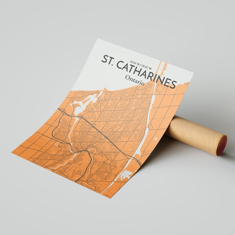 St. Catharines Ontario City Map Poster – Detailed Art Print of St. Catharines, Ontario for Home Decor, Office Decor, Travel Art, and Unique Gifts