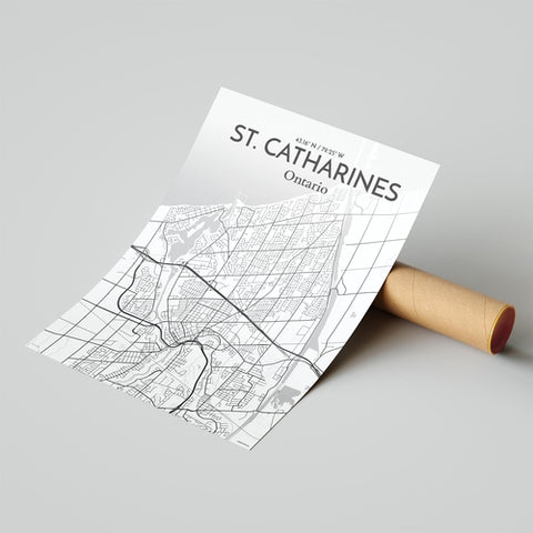 St. Catharines Ontario City Map Poster – Detailed Art Print of St. Catharines, Ontario for Home Decor, Office Decor, Travel Art, and Unique Gifts