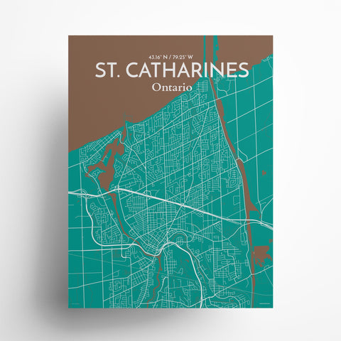 St. Catharines Ontario City Map Poster – Detailed Art Print of St. Catharines, Ontario for Home Decor, Office Decor, Travel Art, and Unique Gifts