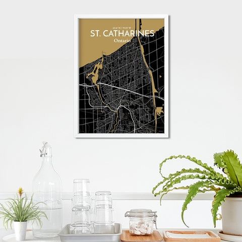 St. Catharines Ontario City Map Poster – Detailed Art Print of St. Catharines, Ontario for Home Decor, Office Decor, Travel Art, and Unique Gifts