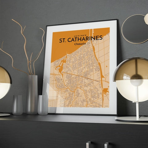 St. Catharines Ontario City Map Poster – Detailed Art Print of St. Catharines, Ontario for Home Decor, Office Decor, Travel Art, and Unique Gifts