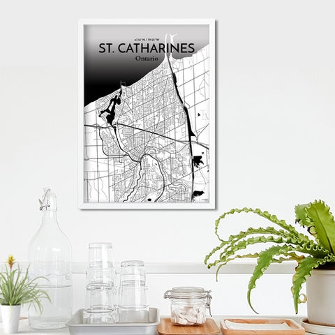 St. Catharines Ontario City Map Poster – Detailed Art Print of St. Catharines, Ontario for Home Decor, Office Decor, Travel Art, and Unique Gifts