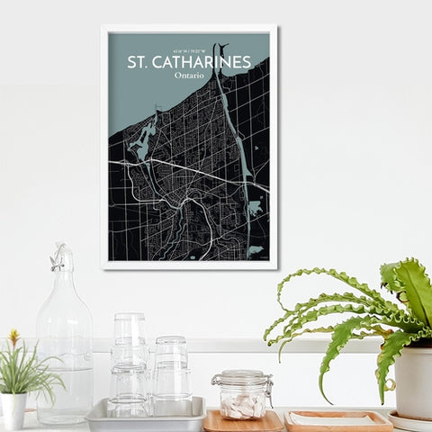 St. Catharines Ontario City Map Poster – Detailed Art Print of St. Catharines, Ontario for Home Decor, Office Decor, Travel Art, and Unique Gifts