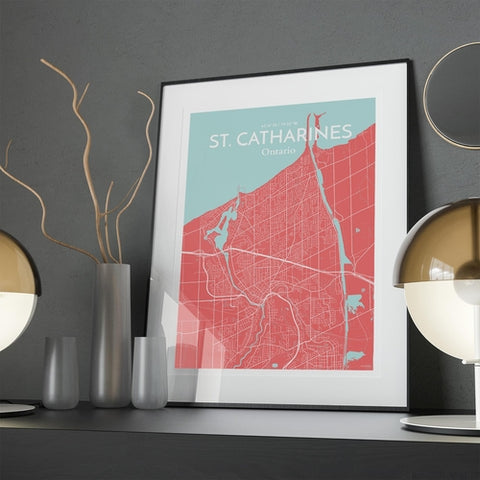 St. Catharines Ontario City Map Poster – Detailed Art Print of St. Catharines, Ontario for Home Decor, Office Decor, Travel Art, and Unique Gifts